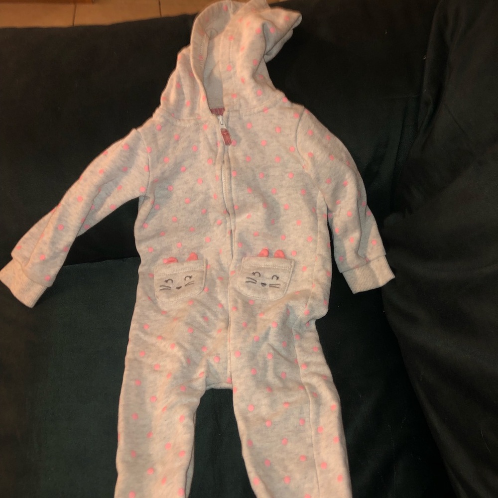 Grey cat one piece